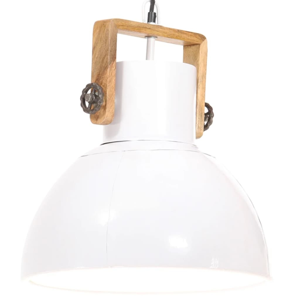 vidaXL Hanglamp industrieel rond 25 W E27 40 cm wit