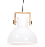 vidaXL Hanglamp industrieel rond 25 W E27 40 cm wit