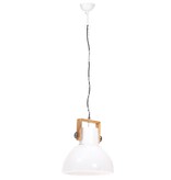 vidaXL Hanglamp industrieel rond 25 W E27 40 cm wit