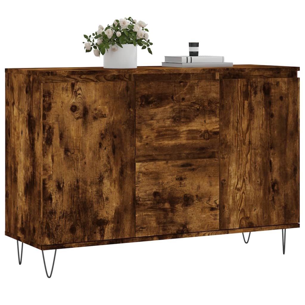 VidaXL Dressoir 104x35x70 cm bewerkt hout gerookt eikenkleurig