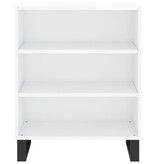 VidaXL Dressoir 57x35x70 cm bewerkt hout hoogglans wit