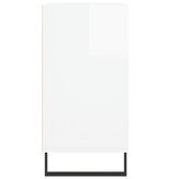 VidaXL Dressoir 57x35x70 cm bewerkt hout hoogglans wit