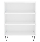 VidaXL Dressoir 57x35x70 cm bewerkt hout hoogglans wit