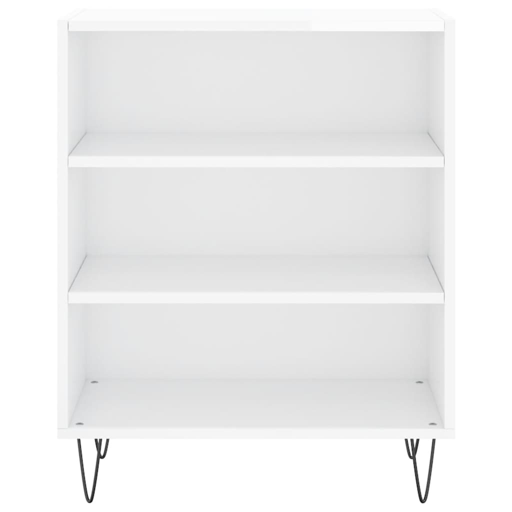 VidaXL Dressoir 57x35x70 cm bewerkt hout hoogglans wit