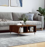 VidaXL Salontafel 60x60x30 cm bewerkt hout bruineiken