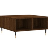 VidaXL Salontafel 60x60x30 cm bewerkt hout bruineiken