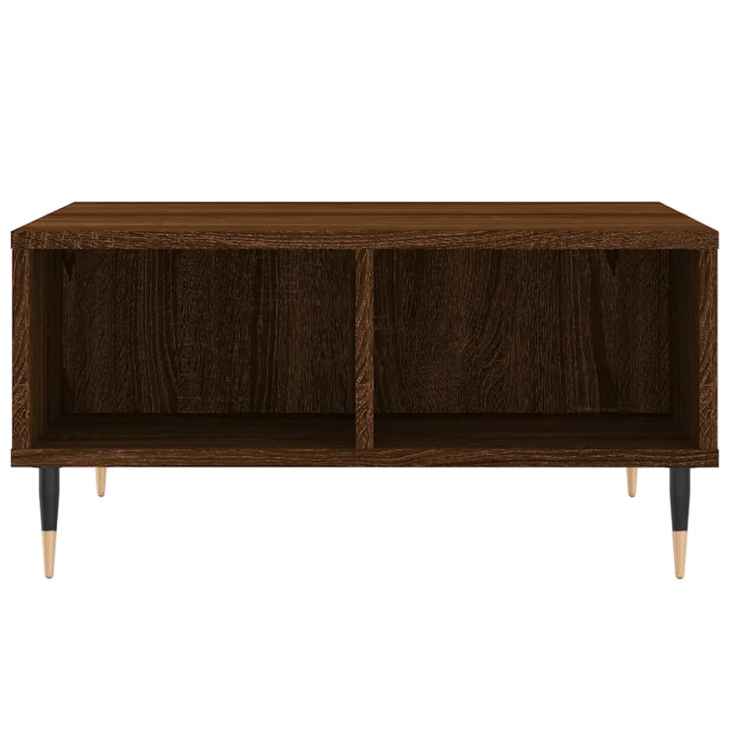 VidaXL Salontafel 60x60x30 cm bewerkt hout bruineiken