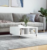 VidaXL Salontafel 60x60x30 cm bewerkt hout hoogglans wit