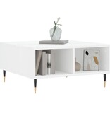 VidaXL Salontafel 60x60x30 cm bewerkt hout hoogglans wit