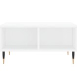 VidaXL Salontafel 60x60x30 cm bewerkt hout hoogglans wit