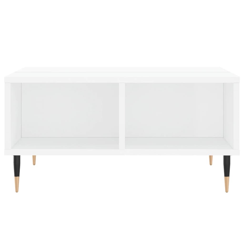 VidaXL Salontafel 60x60x30 cm bewerkt hout hoogglans wit