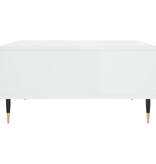 VidaXL Salontafel 60x60x30 cm bewerkt hout hoogglans wit
