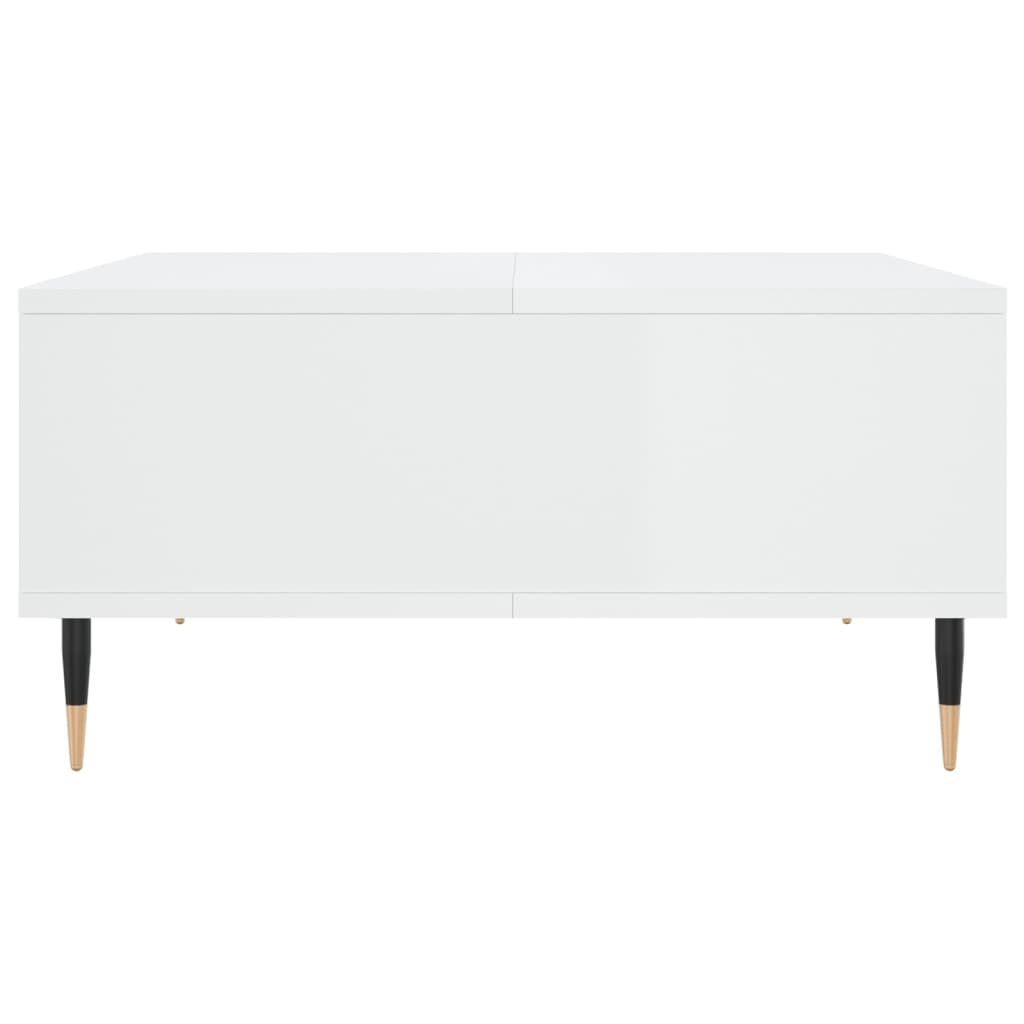 VidaXL Salontafel 60x60x30 cm bewerkt hout hoogglans wit