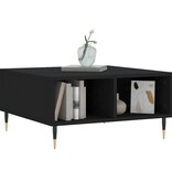 VidaXL Salontafel 60x60x30 cm bewerkt hout zwart