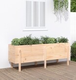 VidaXL Plantenbak verhoogd 160x50x57 cm massief grenenhout