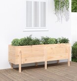 vidaXL Plantenbak verhoogd 160x50x57 cm massief grenenhout