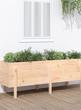 VidaXL Plantenbak verhoogd 160x50x57 cm massief grenenhout