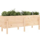 vidaXL Plantenbak verhoogd 160x50x57 cm massief grenenhout