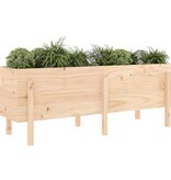 VidaXL Plantenbak verhoogd 160x50x57 cm massief grenenhout