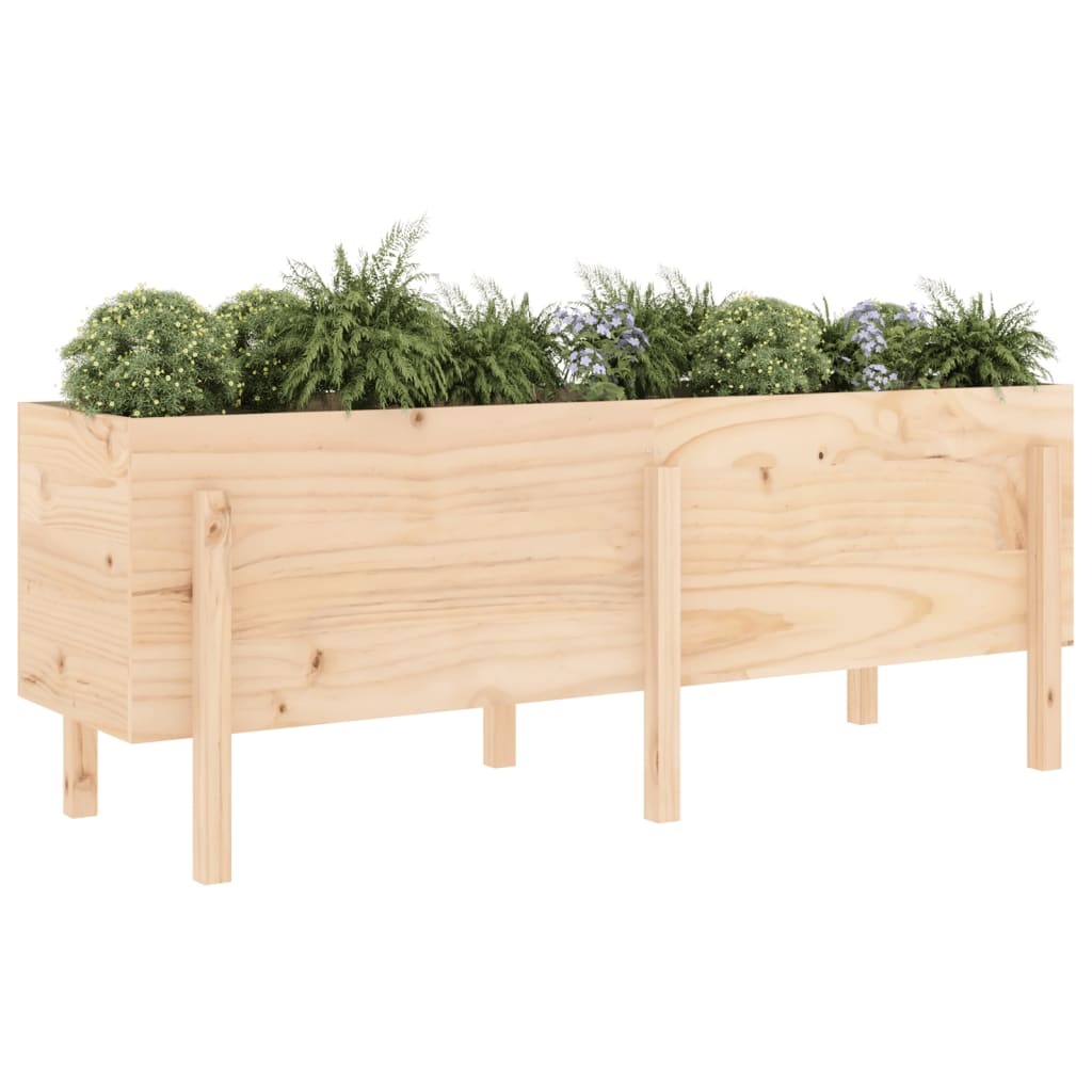 VidaXL Plantenbak verhoogd 160x50x57 cm massief grenenhout
