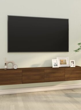 vidaXL Tv-meubelen 2 st wandgemonteerd 100x30x30 cm hout bruineiken