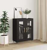 VidaXL Dressoir 69,5x34x90 cm bewerkt hout zwart