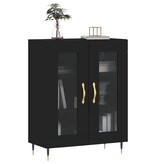 VidaXL Dressoir 69,5x34x90 cm bewerkt hout zwart