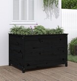 VidaXL Plantenbak verhoogd 119,5x82,5x78 cm massief grenenhout zwart