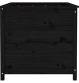 VidaXL Plantenbak verhoogd 119,5x82,5x78 cm massief grenenhout zwart