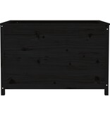 VidaXL Plantenbak verhoogd 119,5x82,5x78 cm massief grenenhout zwart