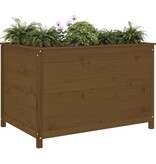 VidaXL Plantenbak verhoogd 119,5x82,5x78 cm massief grenen honingbruin