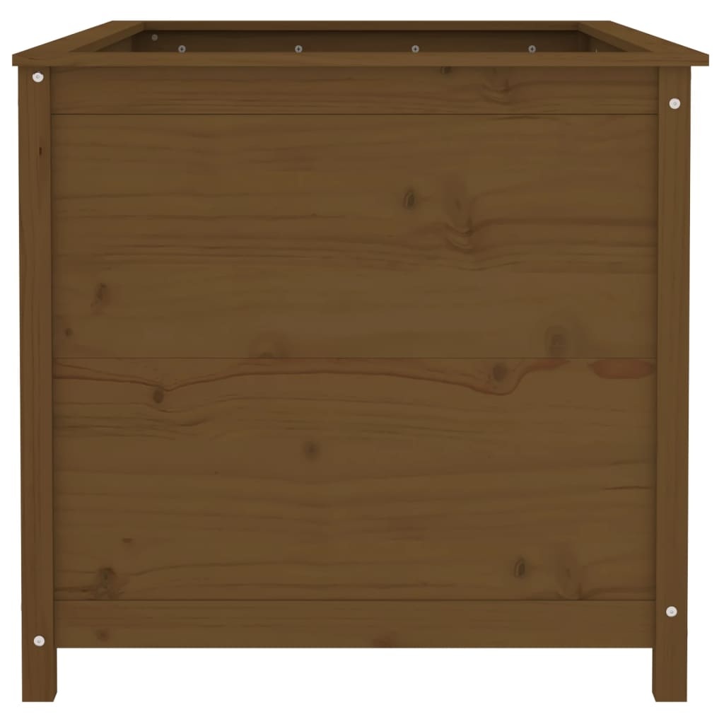 VidaXL Plantenbak verhoogd 119,5x82,5x78 cm massief grenen honingbruin