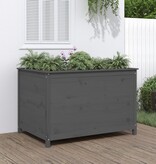 VidaXL Plantenbak verhoogd 119,5x82,5x78 cm massief grenenhout grijs