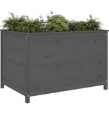 VidaXL Plantenbak verhoogd 119,5x82,5x78 cm massief grenenhout grijs