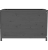 VidaXL Plantenbak verhoogd 119,5x82,5x78 cm massief grenenhout grijs