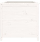 VidaXL Plantenbak verhoogd 119,5x82,5x78 cm massief grenenhout wit
