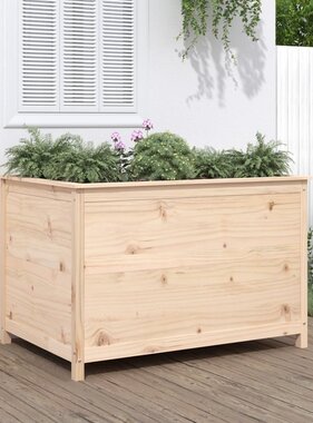 VidaXL Plantenbak verhoogd 119,5x82,5x78 cm massief grenenhout
