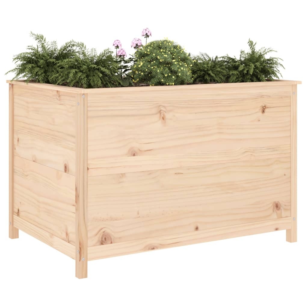 VidaXL Plantenbak verhoogd 119,5x82,5x78 cm massief grenenhout