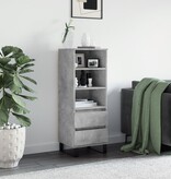 Hoge kast 40x36x110 cm bewerkt hout betongrijs