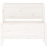 Plantenbak 84,5x84x75 cm massief grenenhout wit