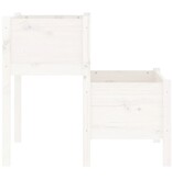Plantenbak 84,5x84x75 cm massief grenenhout wit