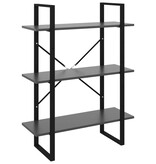 Boekenkast 80x30x105 cm spaanplaat grijs