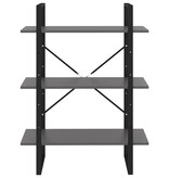 Boekenkast 80x30x105 cm spaanplaat grijs