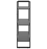 Boekenkast 80x30x105 cm spaanplaat grijs