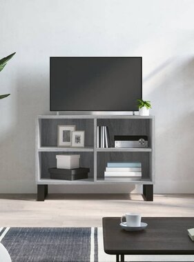 VidaXL Tv-meubel 69,5x30x50 cm bewerkt hout grijs sonoma eikenkleurig