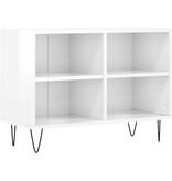 VidaXL Tv-meubel 69,5x30x50 cm bewerkt hout hoogglans wit