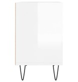 VidaXL Tv-meubel 69,5x30x50 cm bewerkt hout hoogglans wit