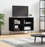 VidaXL Tv-meubel 69,5x30x50 cm bewerkt hout zwart