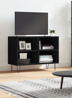 VidaXL Tv-meubel 69,5x30x50 cm bewerkt hout zwart