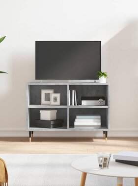 VidaXL Tv-meubel 69,5x30x50 cm bewerkt hout betongrijs